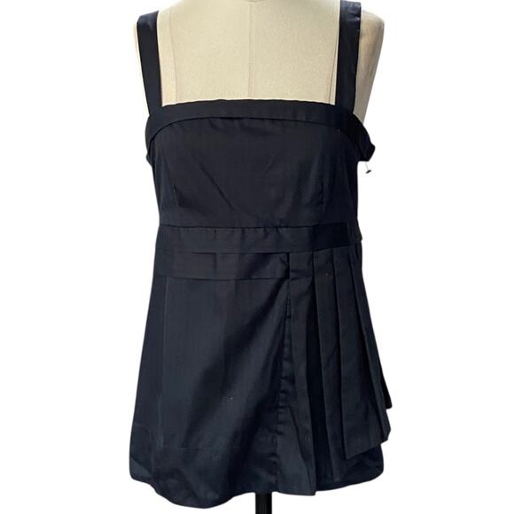 Marc By Marc Jacobs peplum pleated Black blouse Size 6 - Picture 2 of 13